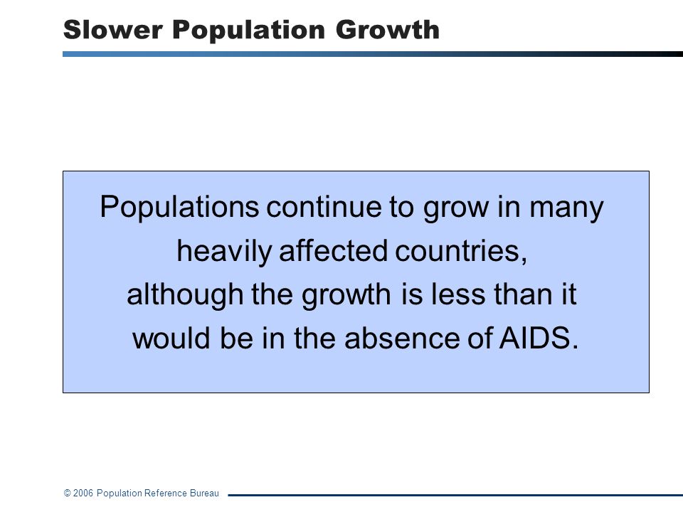Slower Population Growth