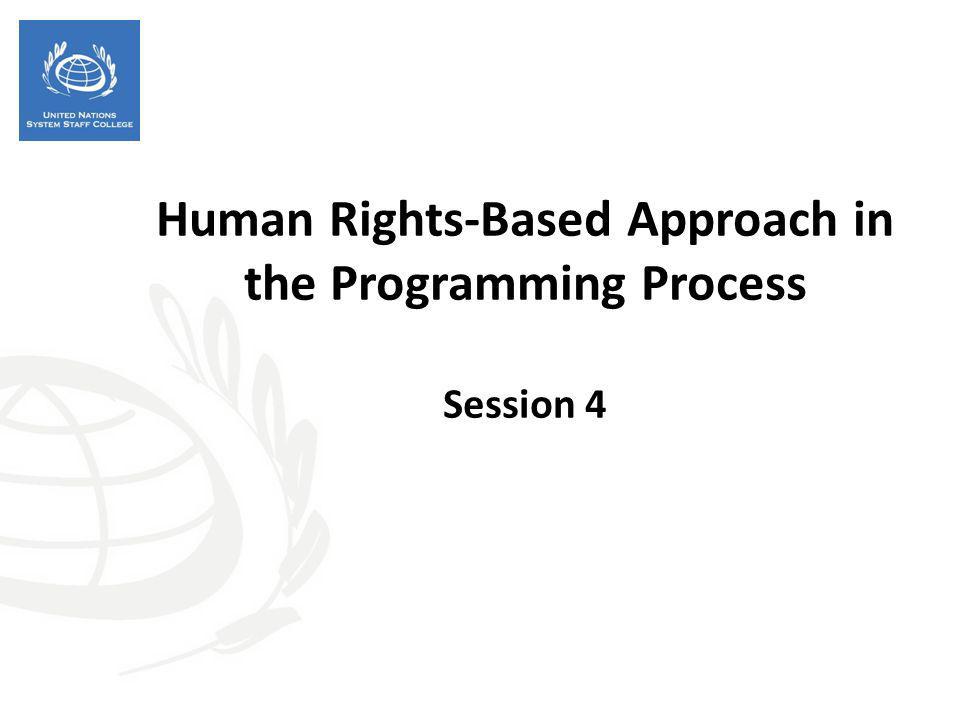 Human Rights-Based Approach in the Programming Process Session 4