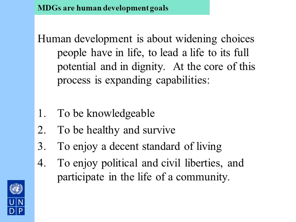 MDGs are human development goals