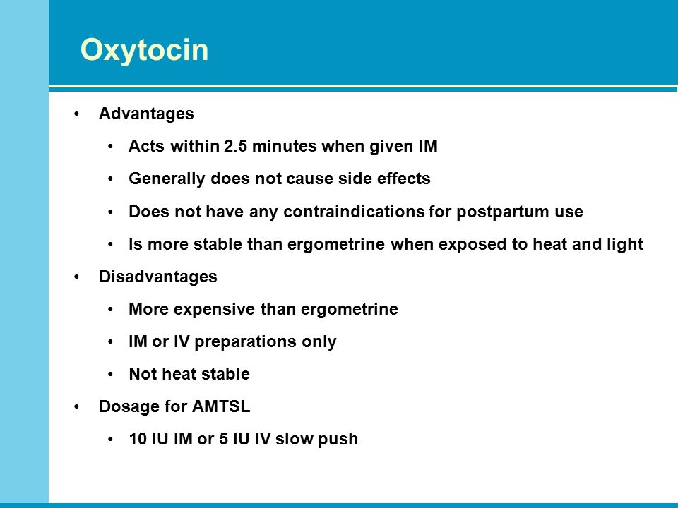 Uterotonic Drugs Used For Active Management Of The Third