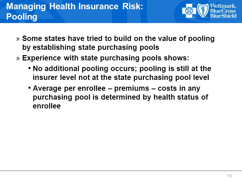 Managing Health Insurance Risk: Pooling