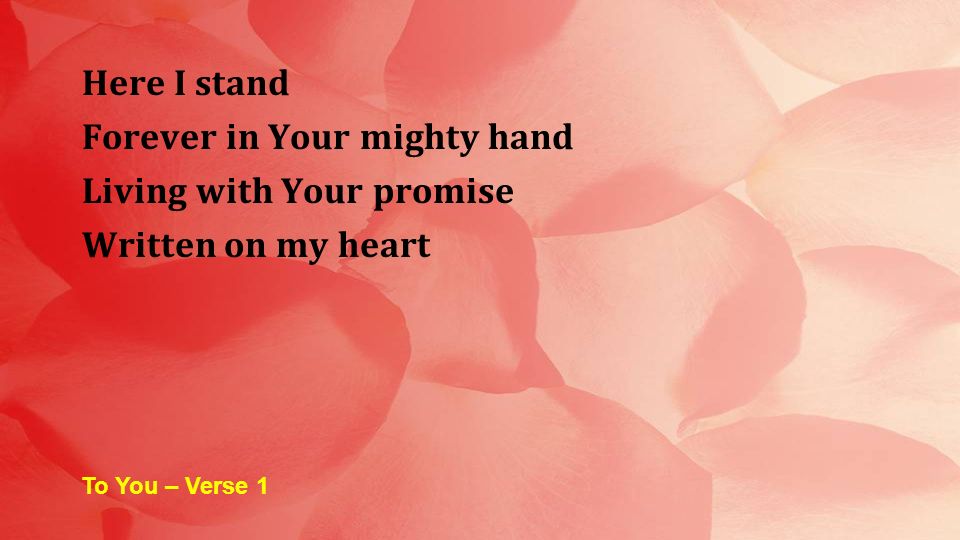 Forever in Your mighty hand Living with Your promise