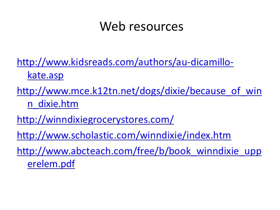Web resources