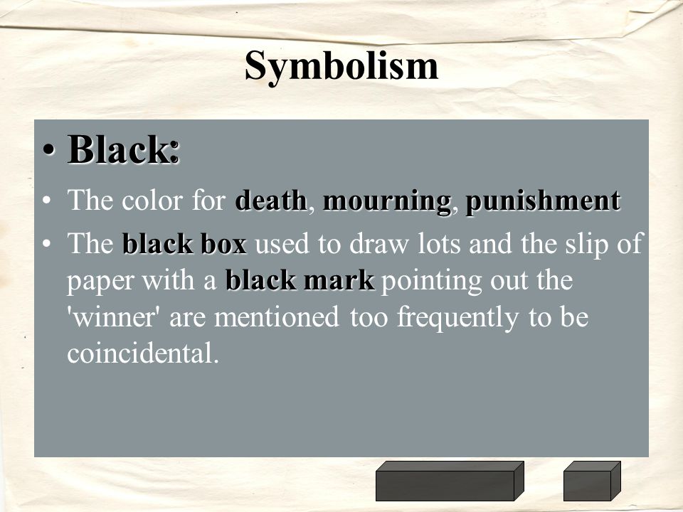 symbolism of the black box in the lottery