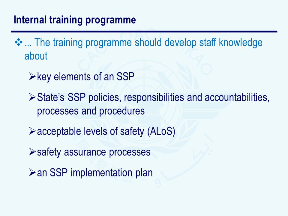 Internal training programme