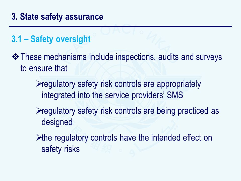 3. State safety assurance
