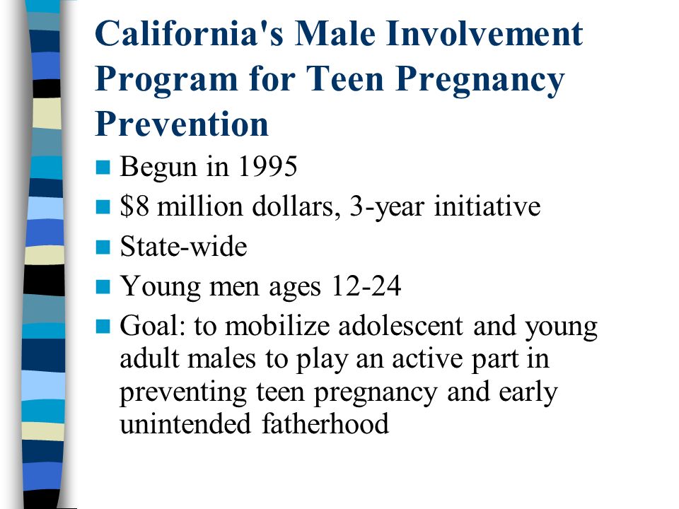 California s Male Involvement Program for Teen Pregnancy Prevention
