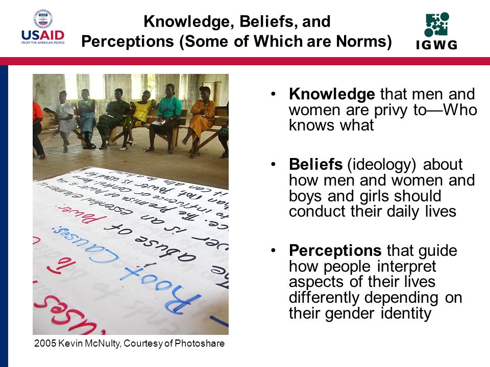 Knowledge, Beliefs, and Perceptions (Some of Which are Norms)