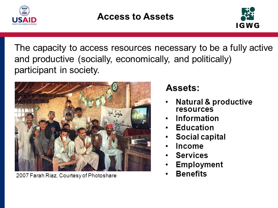Access to Assets Assets: