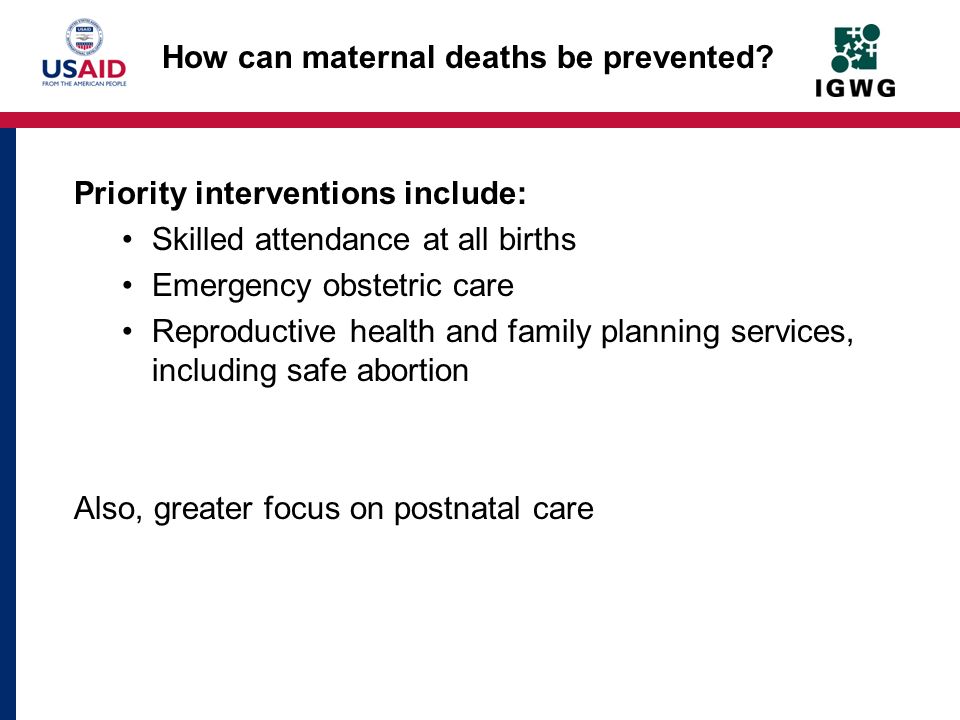 How can maternal deaths be prevented