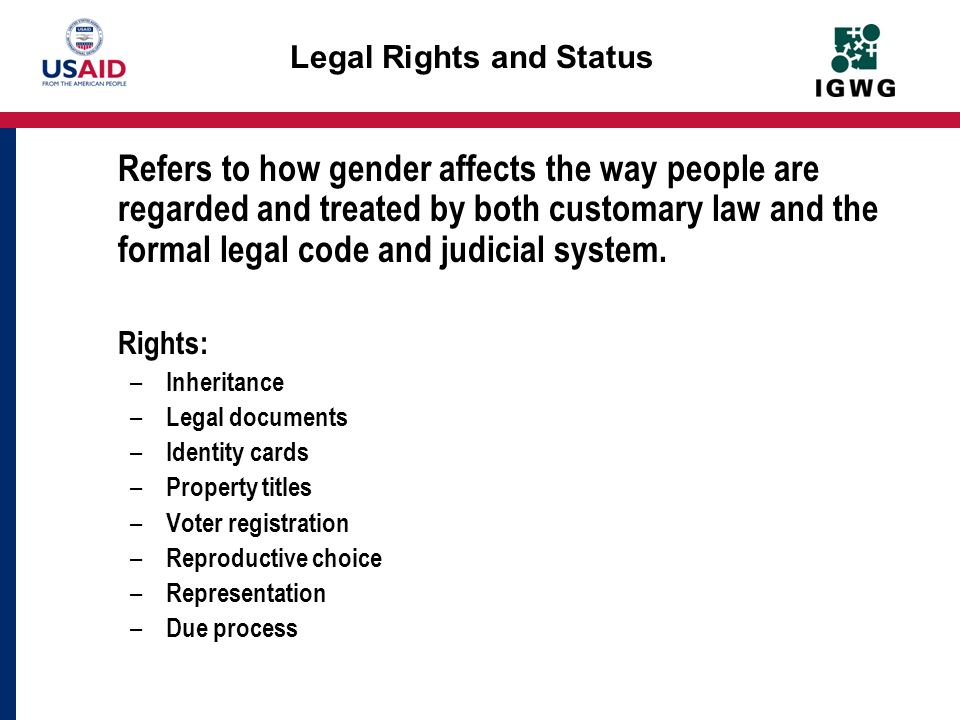 Legal Rights and Status