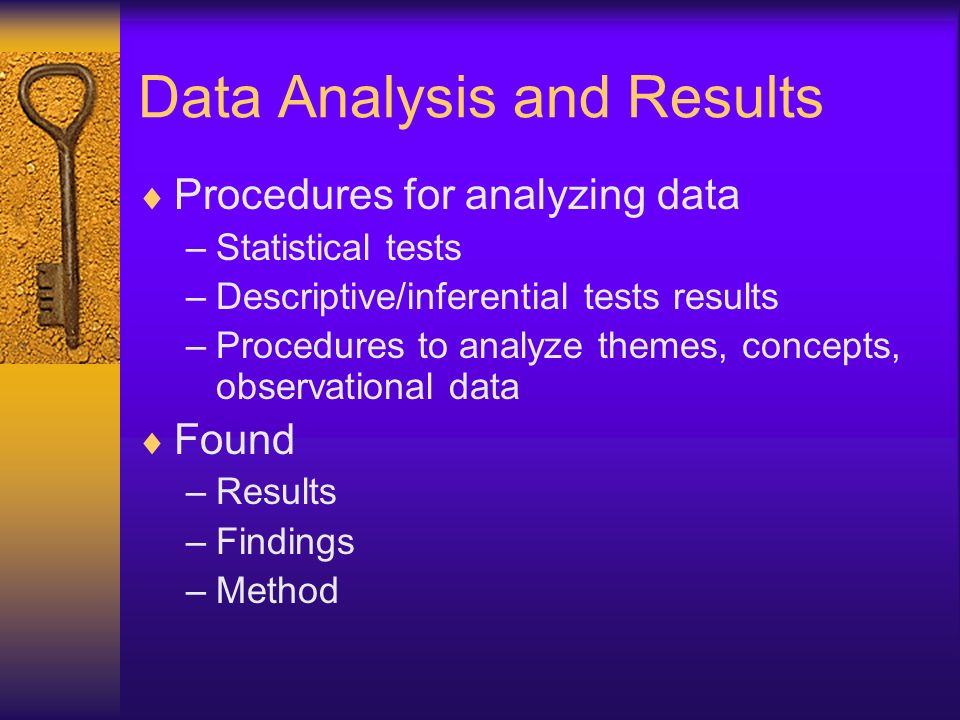 Data Analysis and Results