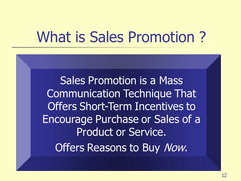 What is Sales Promotion