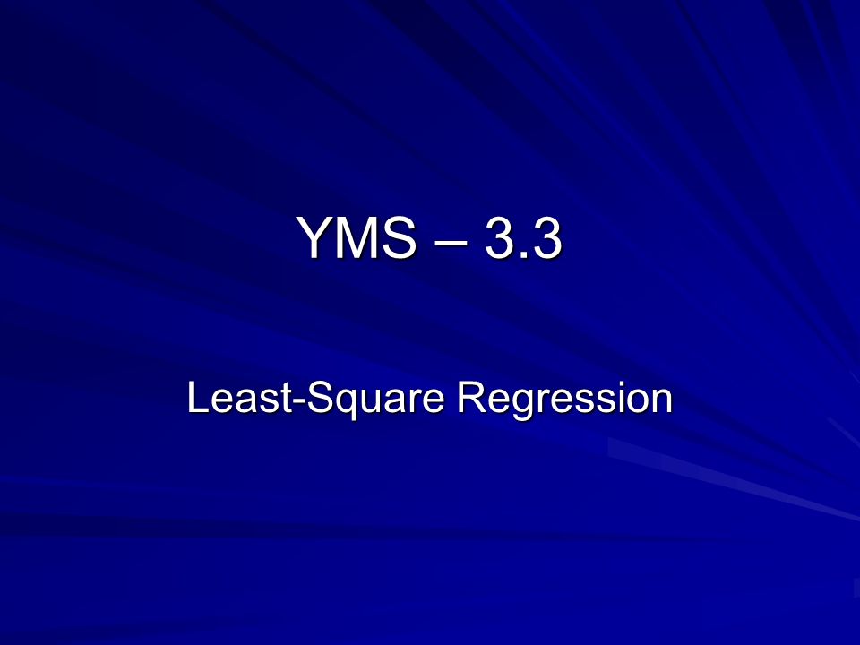 Least-Square Regression