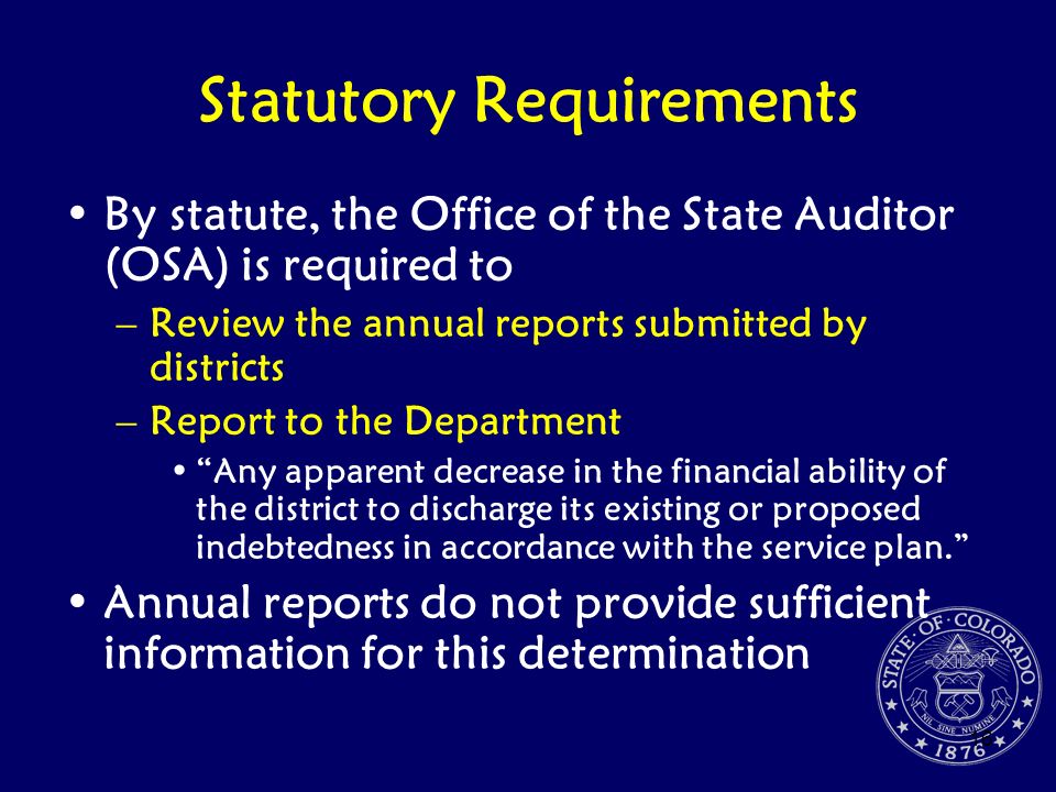 Statutory Requirements
