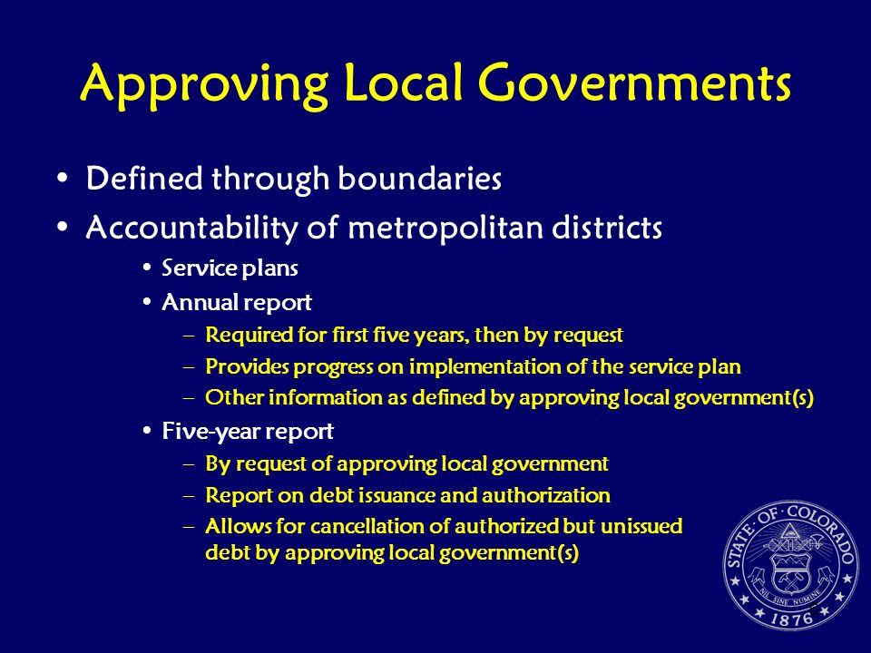 Approving Local Governments