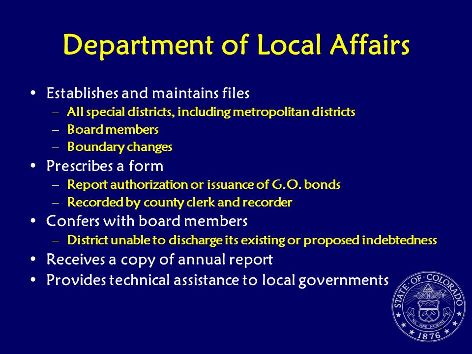 Department of Local Affairs