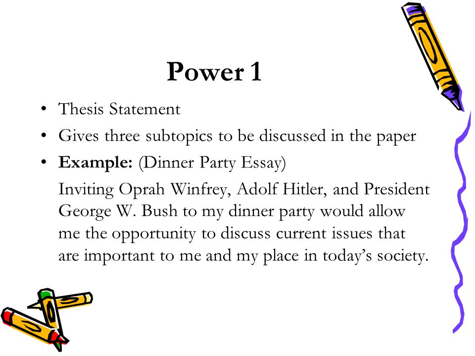 thesis statements about power