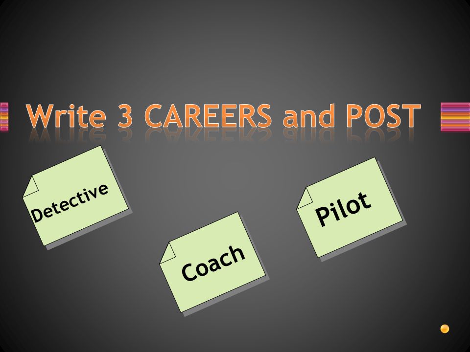 Write 3 CAREERS and POST Pilot Detective Coach