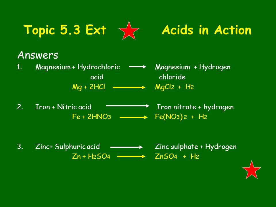 Topic 5.3 Ext Acids in Action