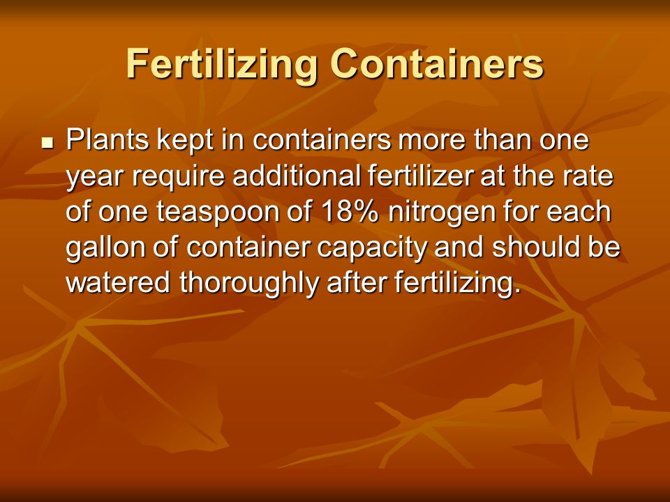 Fertilizing Containers