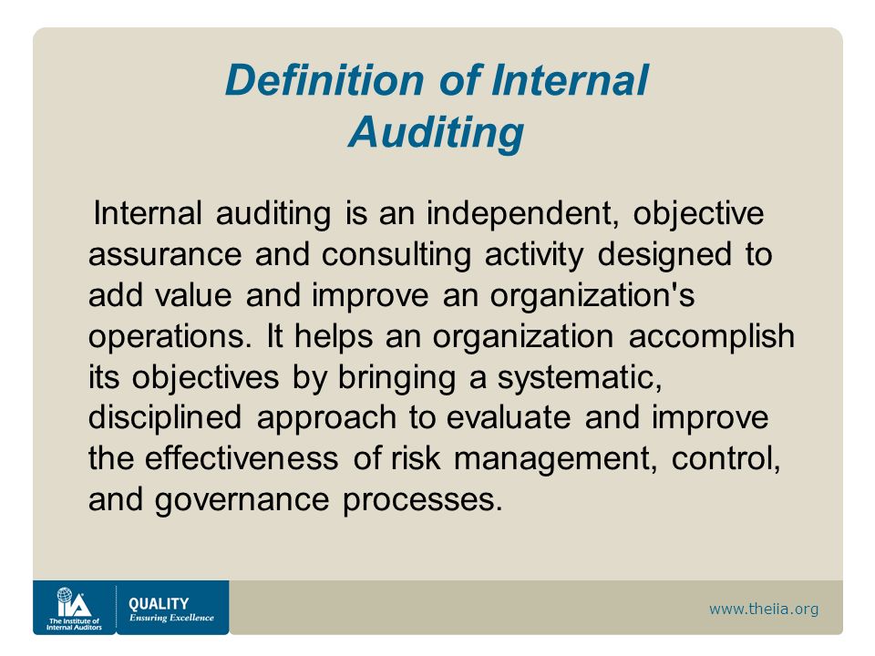 Definition of Internal Auditing