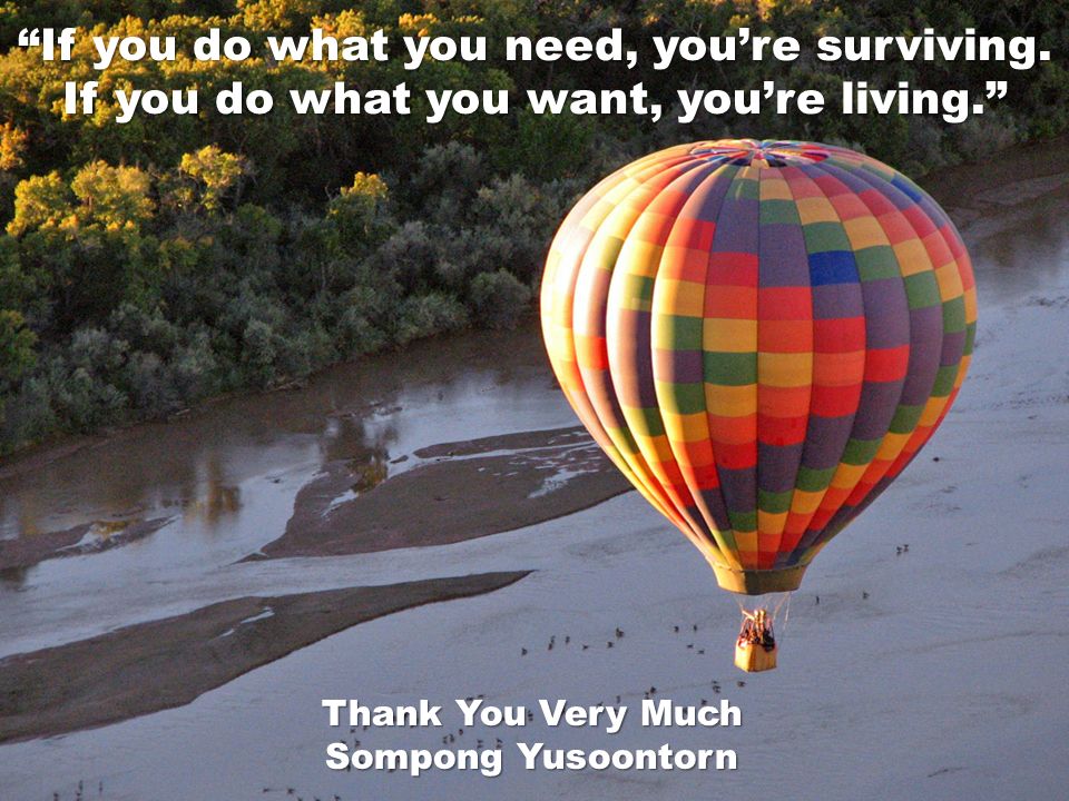 If you do what you need, you’re surviving.