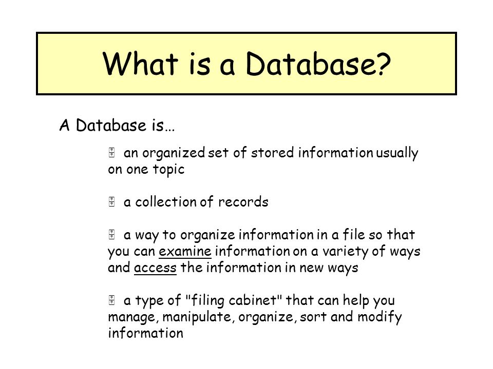 Database fields