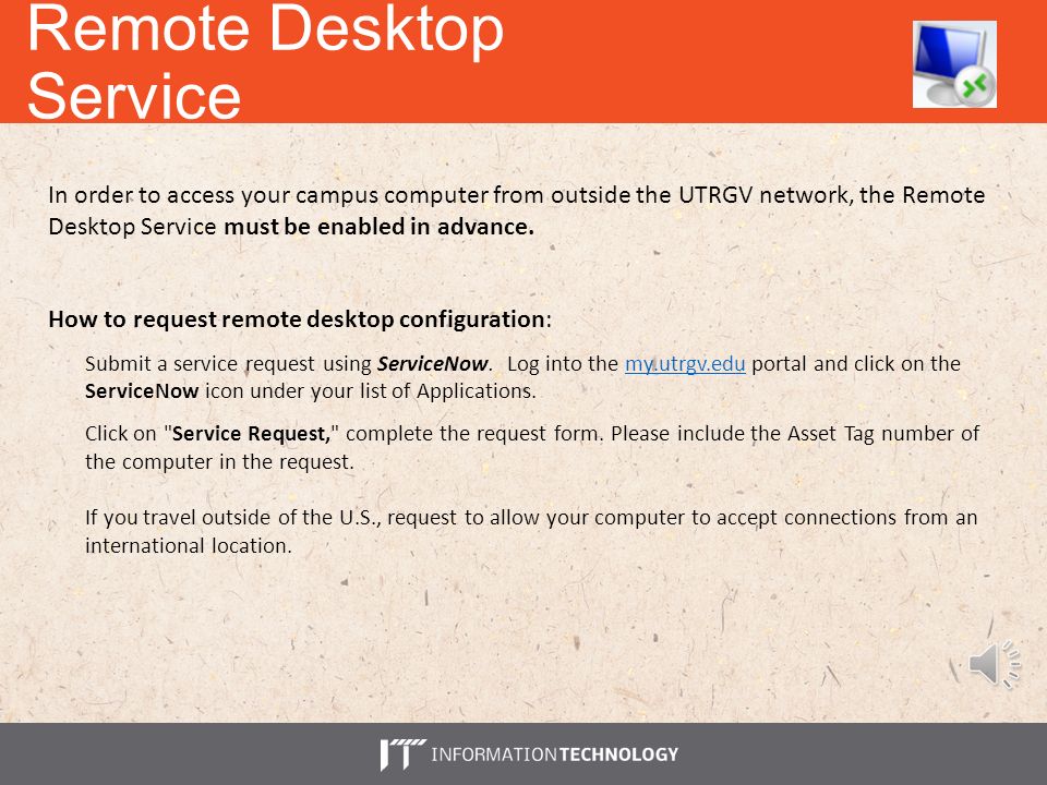 Remote Desktop Service
