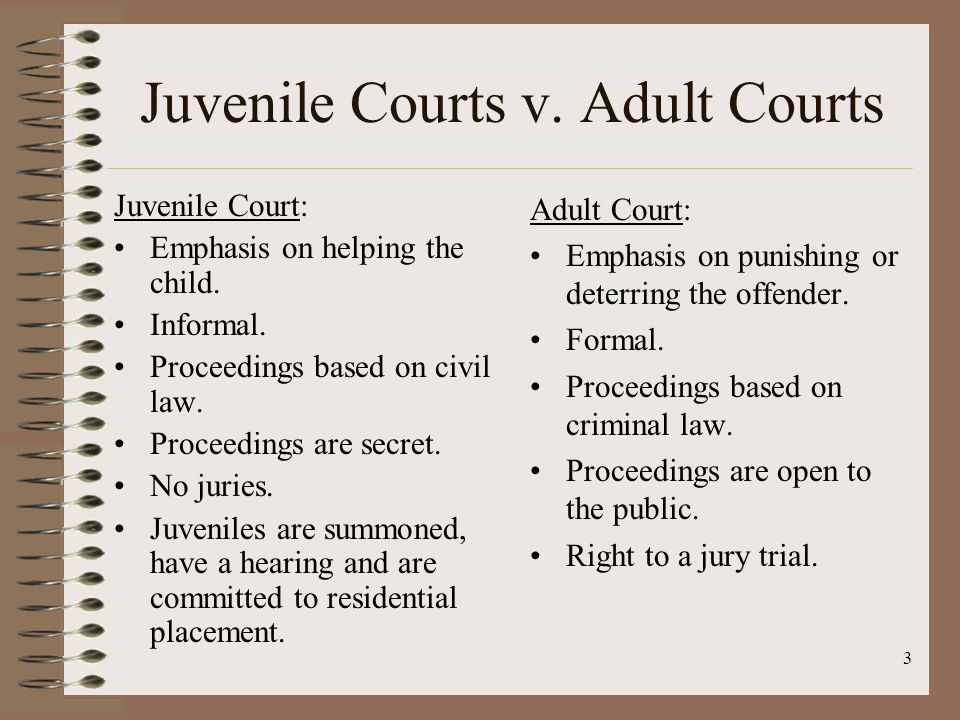 Juvenile Courts v. Adult Courts