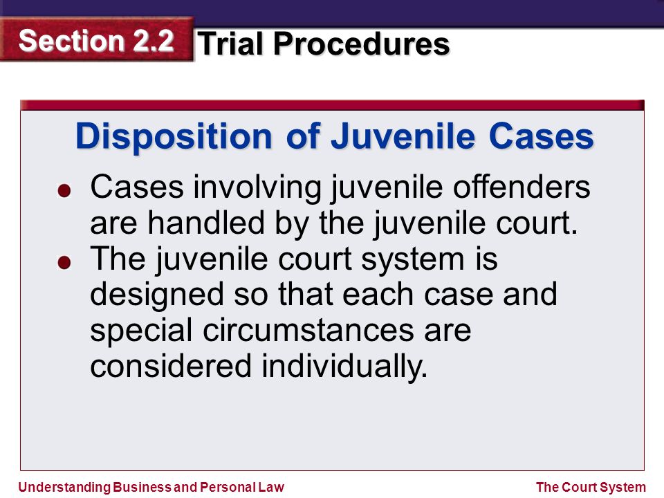 Disposition of Juvenile Cases