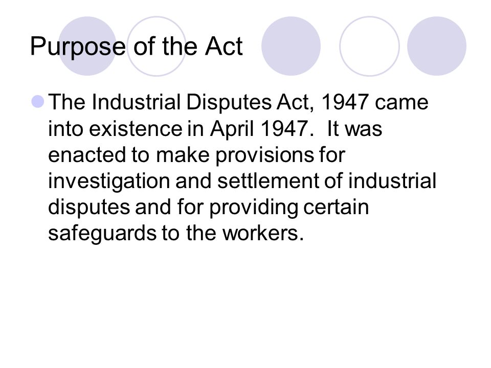 definition of industrial dispute act 1947