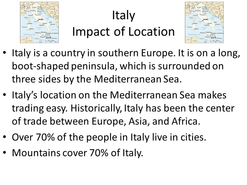 Italy Impact of Location