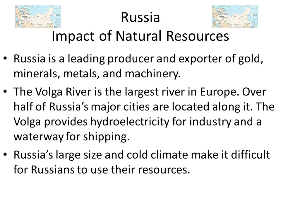 Russia Impact of Natural Resources