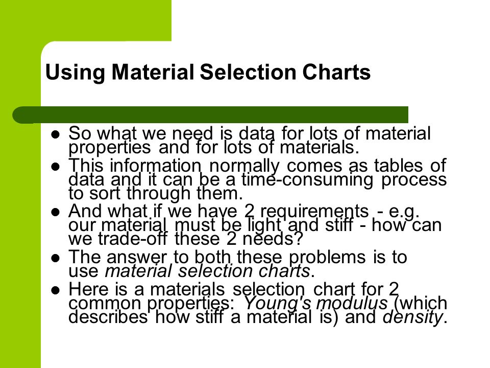 Process Selection Charts