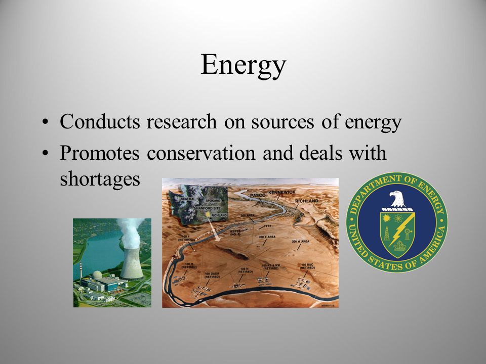 Energy Conducts research on sources of energy