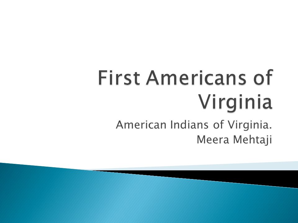 First Americans of Virginia