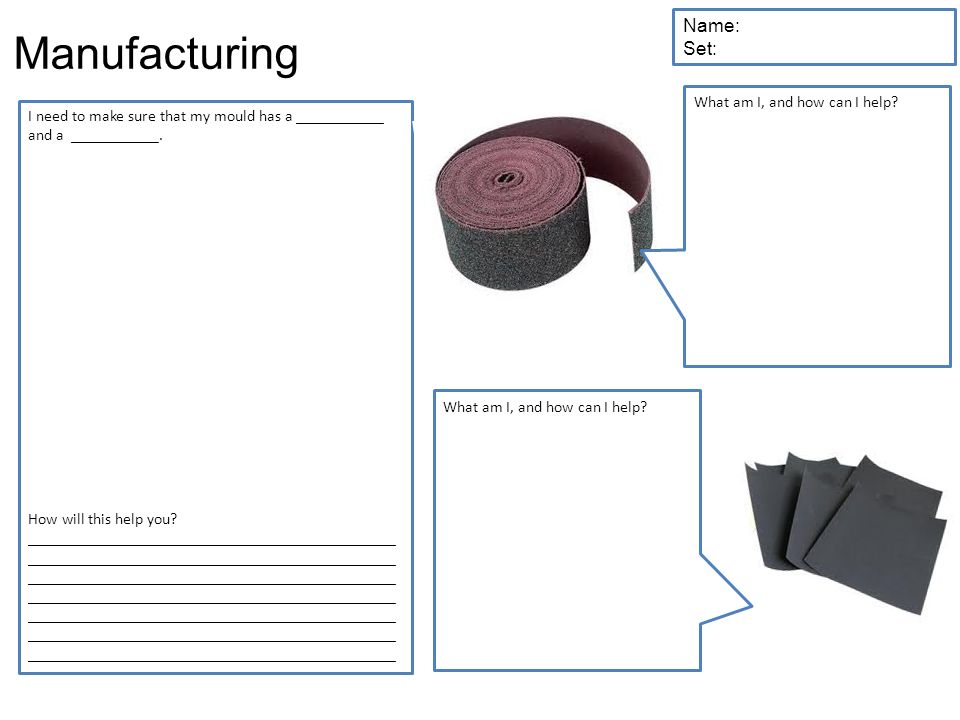 Manufacturing Name: Set: What am I, and how can I help