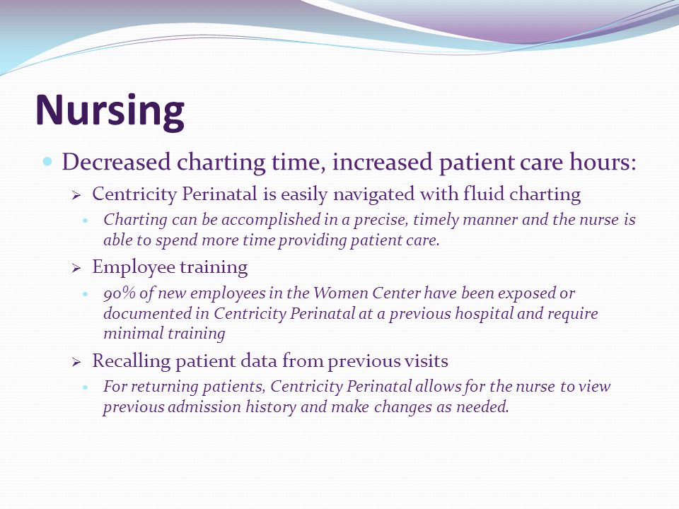 Centricity Perinatal Charting