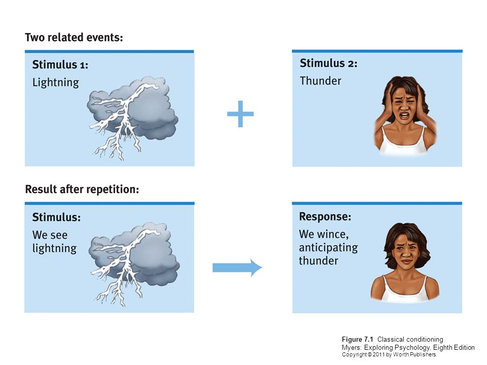 Figure 7.1 Classical conditioning Myers: Exploring Psychology, Eighth Edition Copyright © 2011 by Worth Publishers