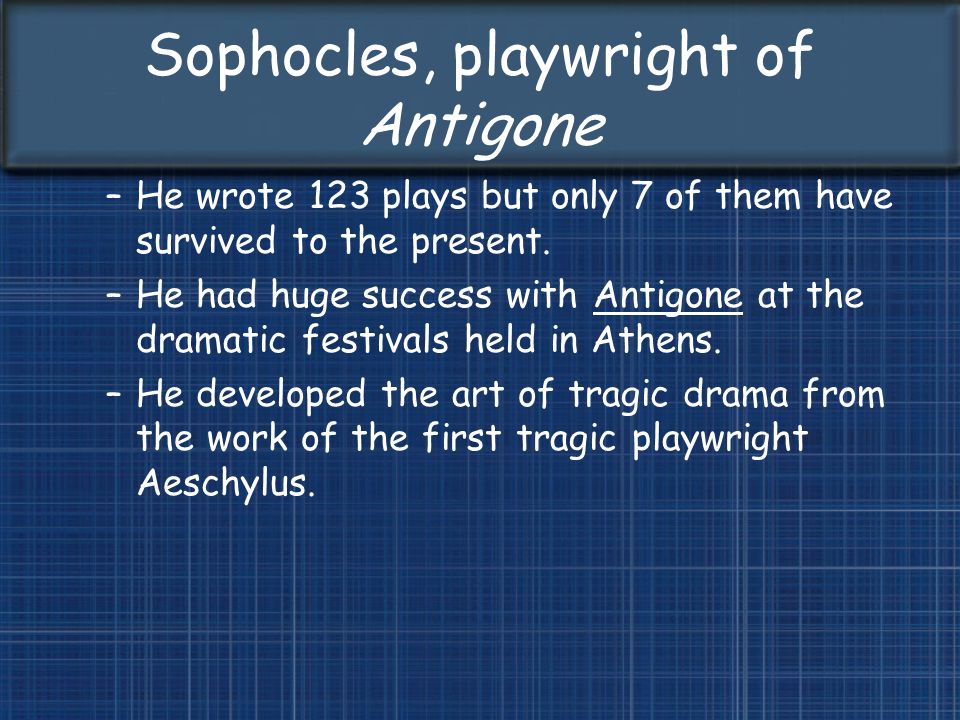 Реферат: Is Antigone A Tragic Play As Defined