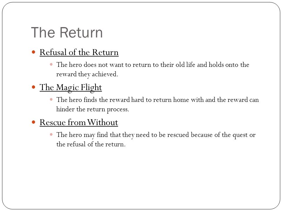 The Return Refusal of the Return The Magic Flight Rescue from Without