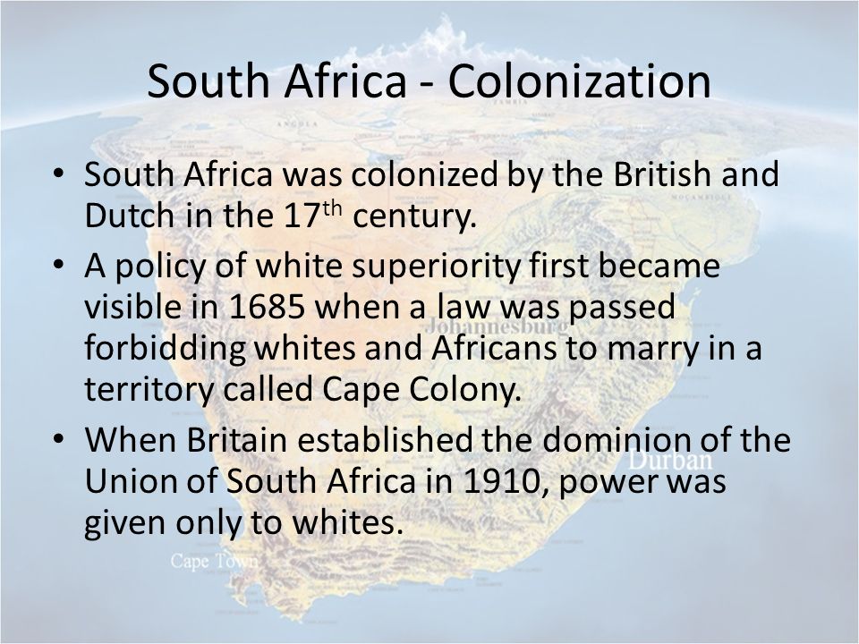 South Africa - Colonization