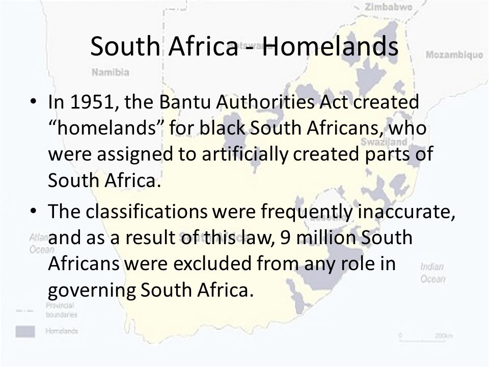 South Africa - Homelands