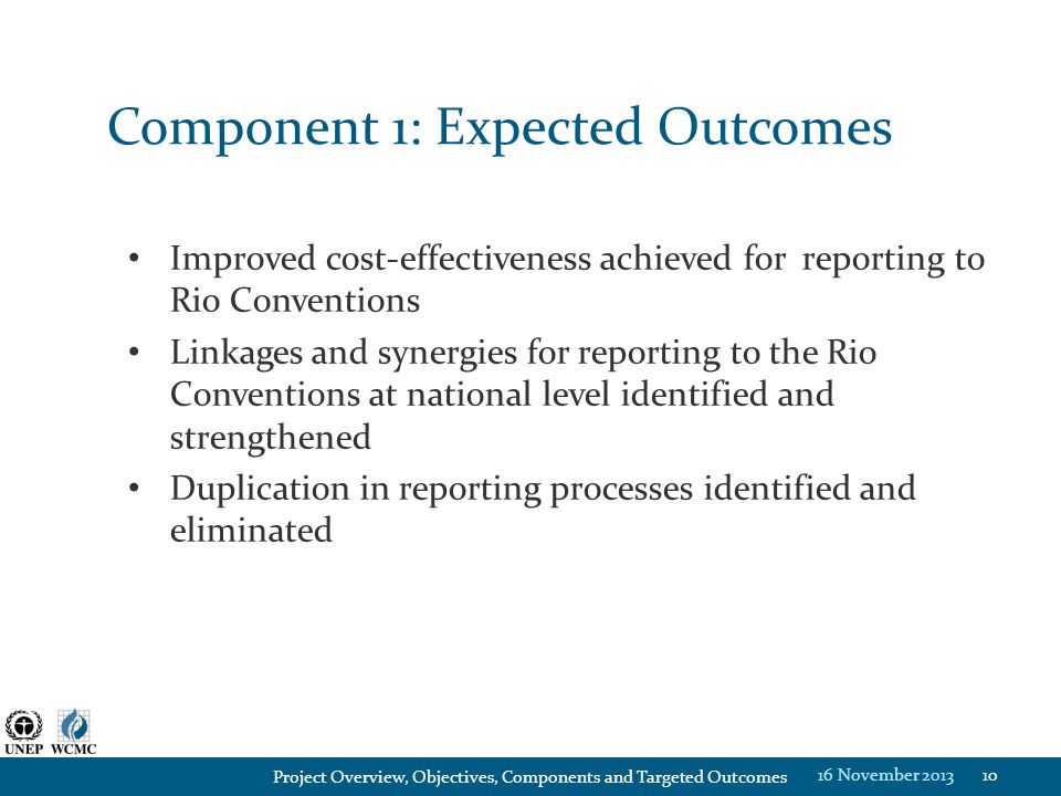 Component 1: Expected Outcomes