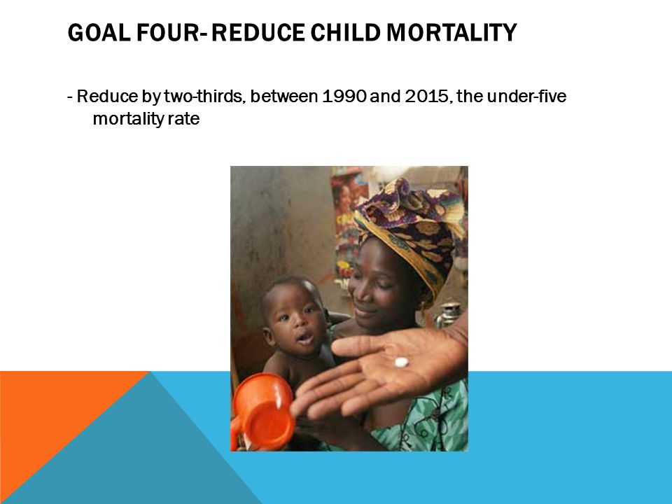Goal four- Reduce child mortality