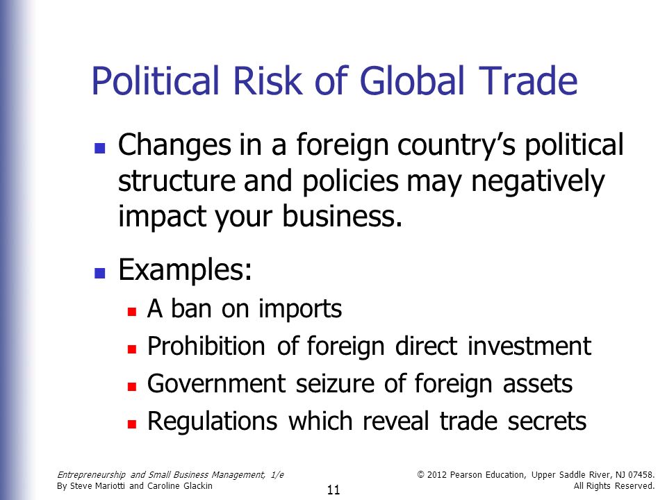 Political Risk of Global Trade