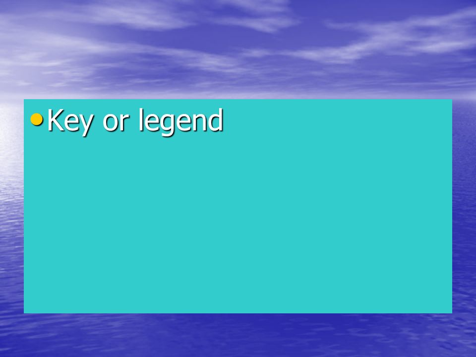 Key or legend