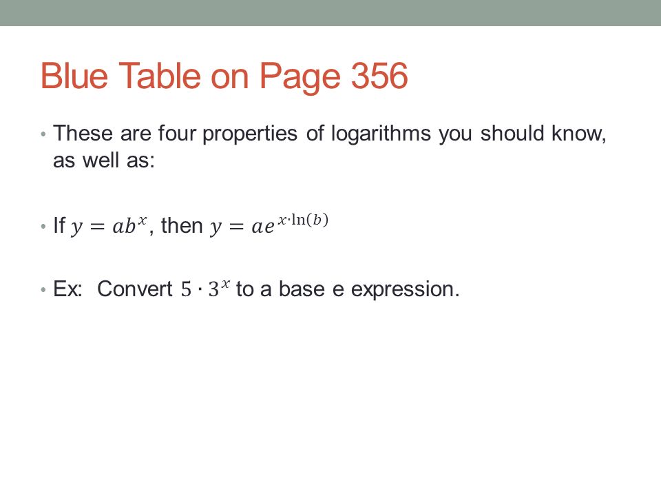 Exponential And Logarithmic Functions Oh Yeah Ppt Video Online Download