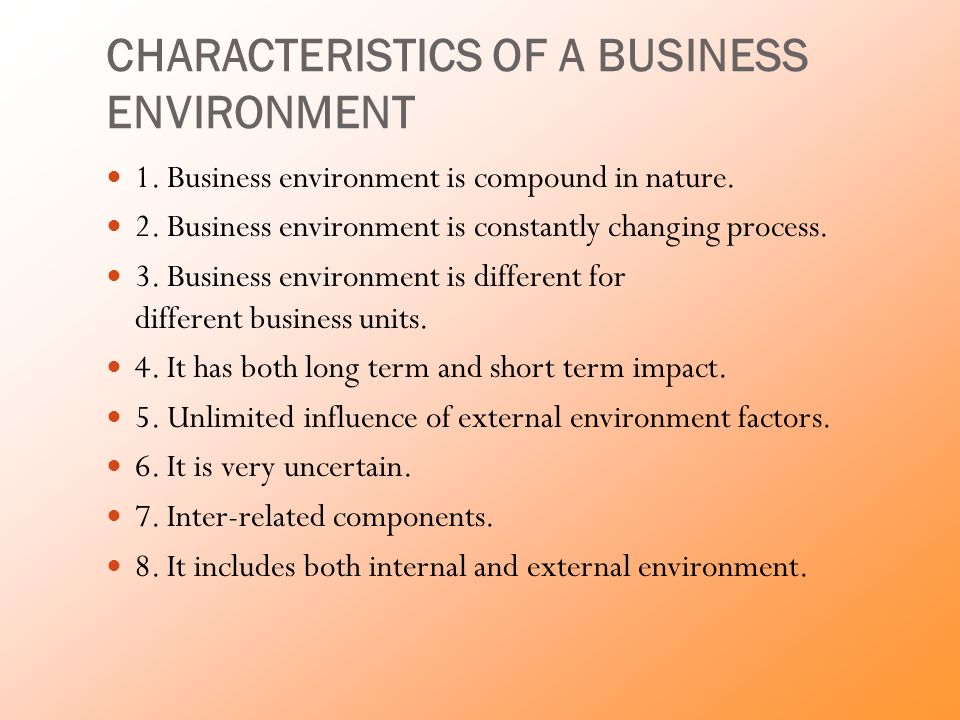 nature of business environment
